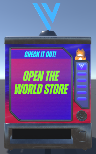 The OpenWorldStorePrefab model in the demo scene OpenWorldStorePrefab