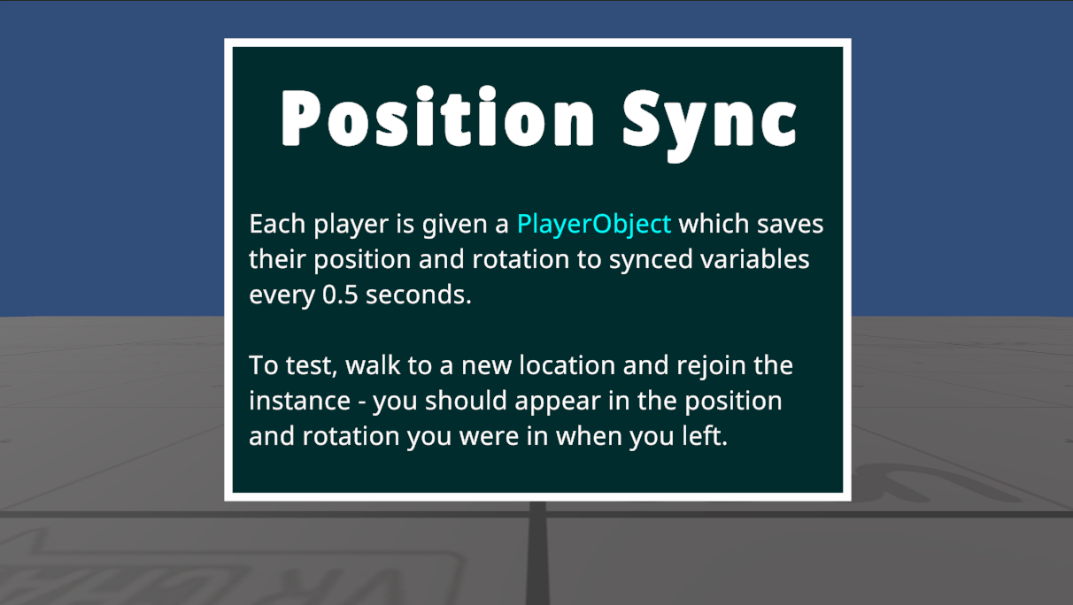 Position Sync World Preview