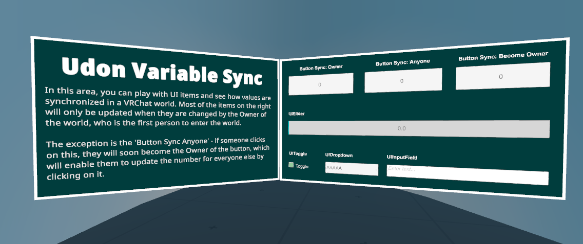 Udon Variable Sync Examples